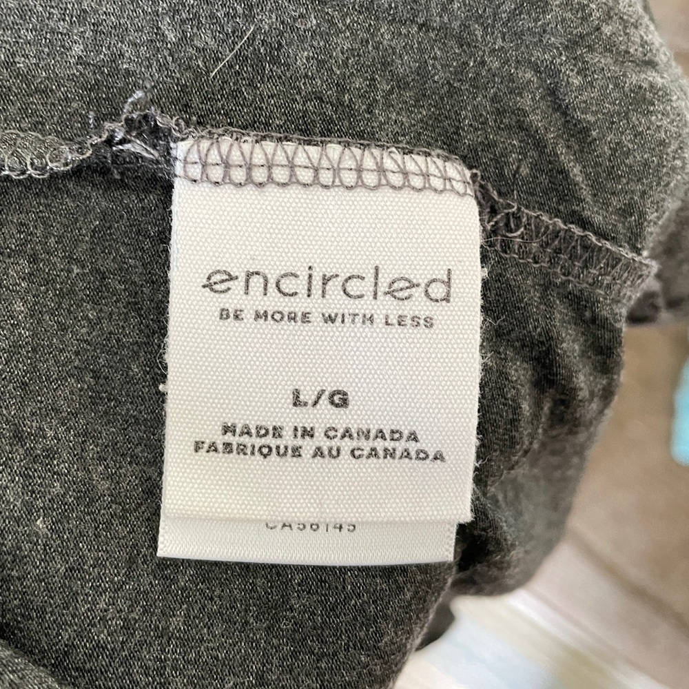 ENCIRCLED 🇨🇦 The Everyday Twist Top Women’s SZ L 💥 GREY 💥 Travel Cardigan Duster - Picture 14 of 17